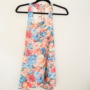 Millau Floral Print Back Dress